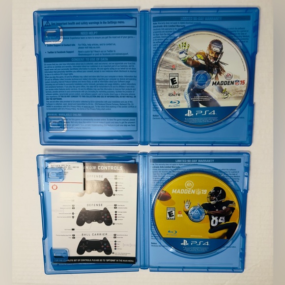 Playstation 4 - Madden 15 & Madden 19 Games, Games & Cases Only, No Manuals. - Picture 3 of 3